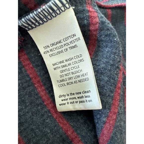 Toad&Co Foothill Long Sleeve Swing Dress True Navy Stripe Small - Picture 9 of 10